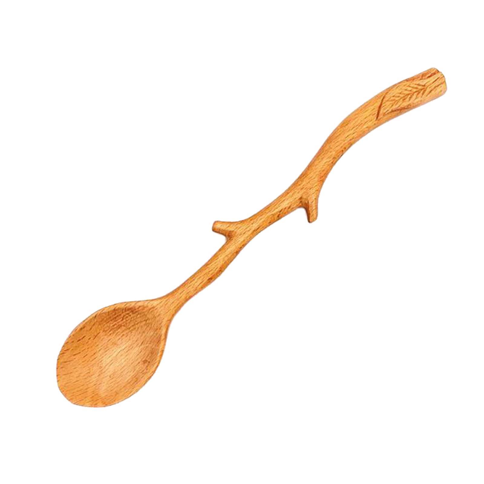 Soup Spoon Tableware Beech Spoons Coffee Stirring Spoon for Household Home
