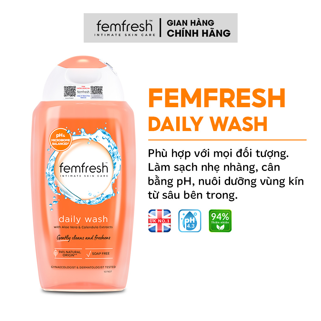 Dung Dịch Vệ Sinh Phụ Nữ Femfresh Daily Intimate Wash Nhập Khẩu Anh Quốc 250ml