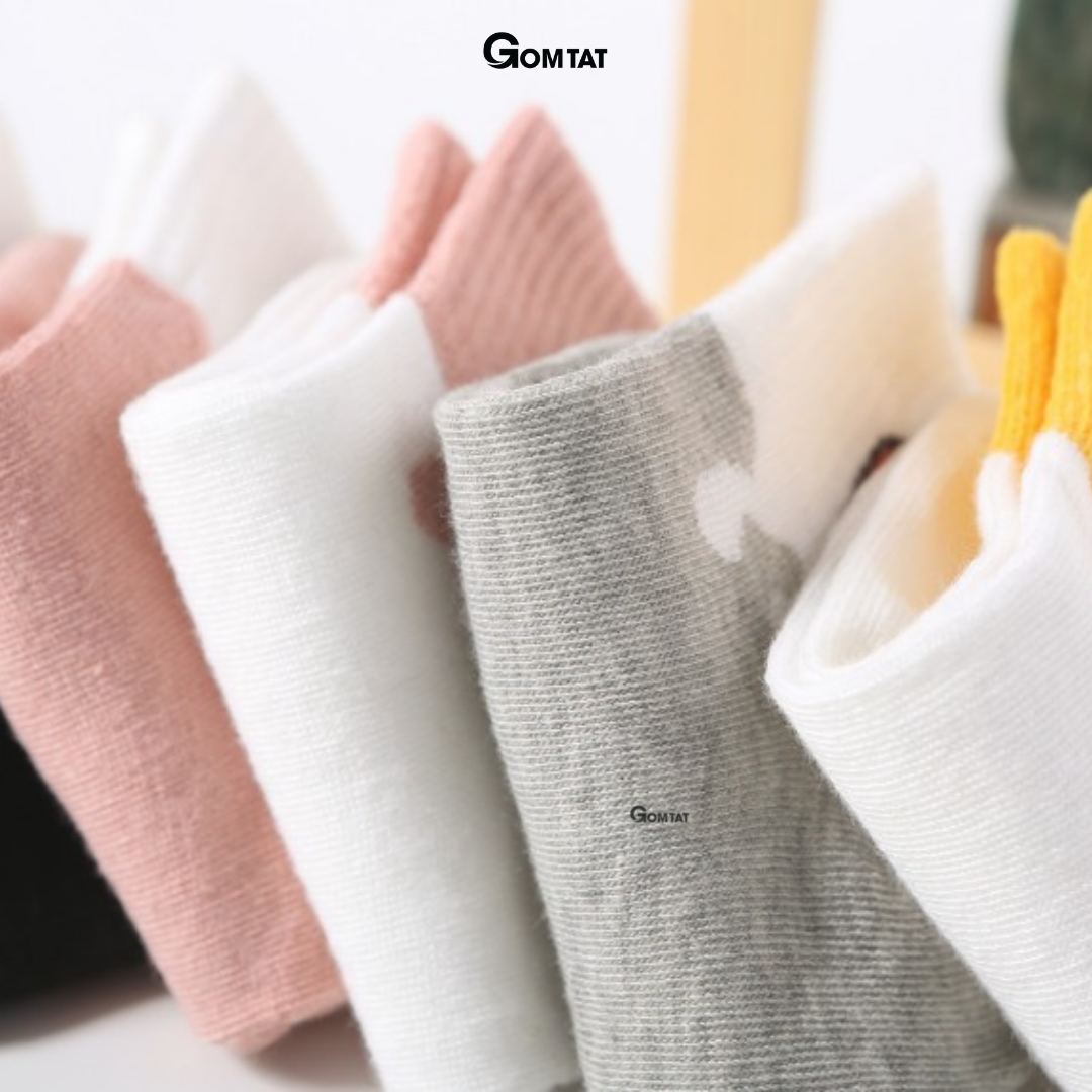 Vớ Nữ Cổ Ngắn Họa Tiết Nhiều Màu, Tất Cổ Ngắn Nữ Sử Dụng Cả Tuần - CB082
