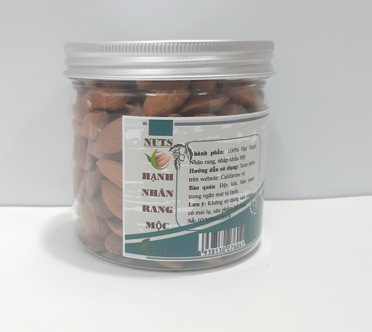 Hủ 250g nhân óc chó Mỹ + Hũ 250g hạnh nhân không vỏ Califarms