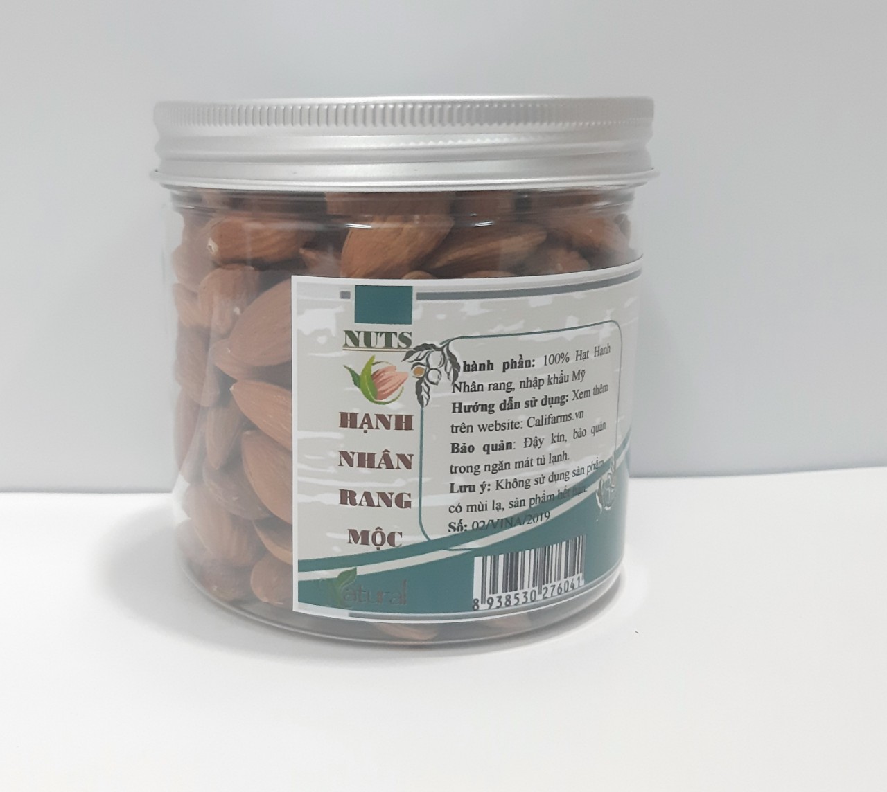 [COMBO SIÊU RẺ] Hủ 250g nhân óc chó Mỹ  + Hũ 250g hạnh nhân không vỏ Califarms