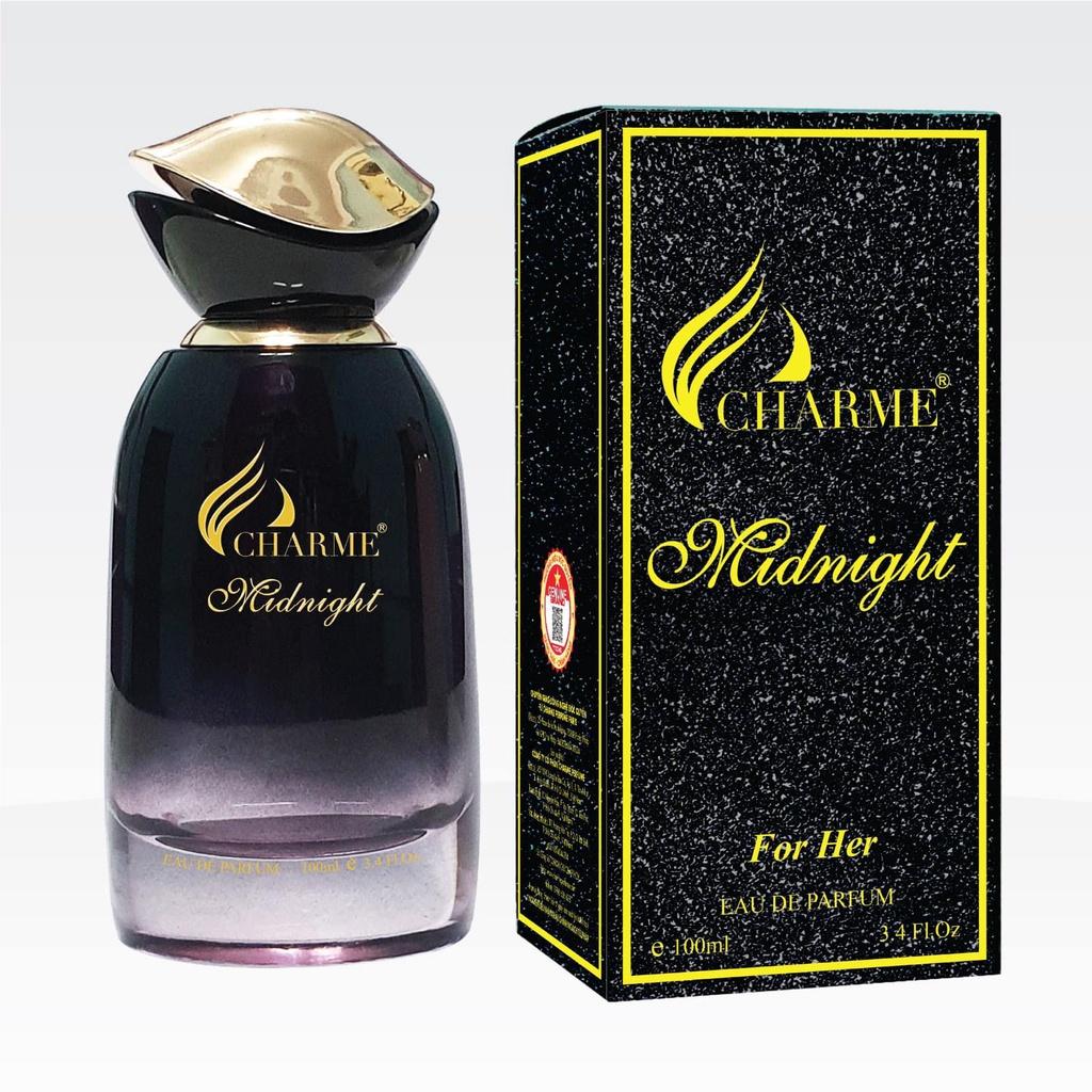 Nước Hoa Cao Cấp CHARME MIDNIGHT Hương Thơm Cổ Điển Gợi Cảm Từ Hoa Hồng Giúp Nữ Giới Tự Tin Cuốn Hút 100ml