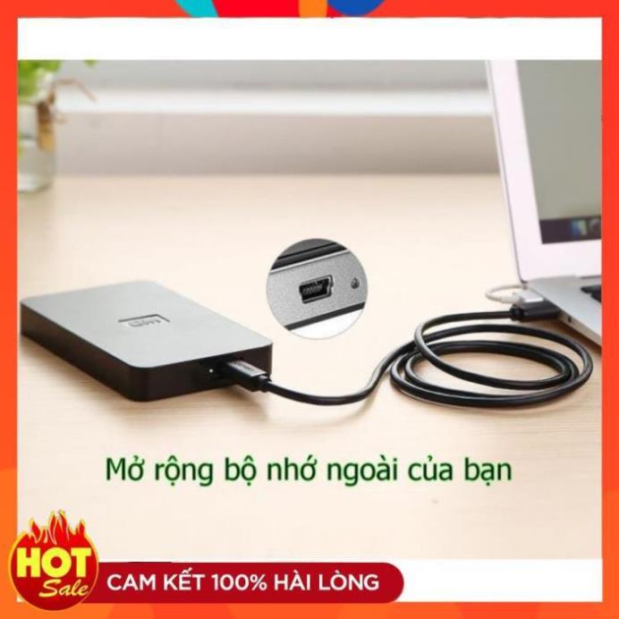 Dây USB 2.0 sang Mini USB mạ vàng 1m UGREEN 10355 US132 - Hàng chính hãng