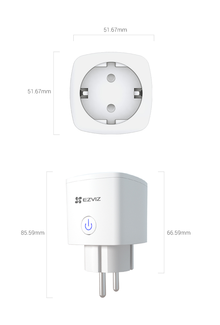 Ổ cắm thông minh Ezviz T30 hỗ trợ wifi tích hợp điều khiển bằng giọng nói Hàng chính hãng