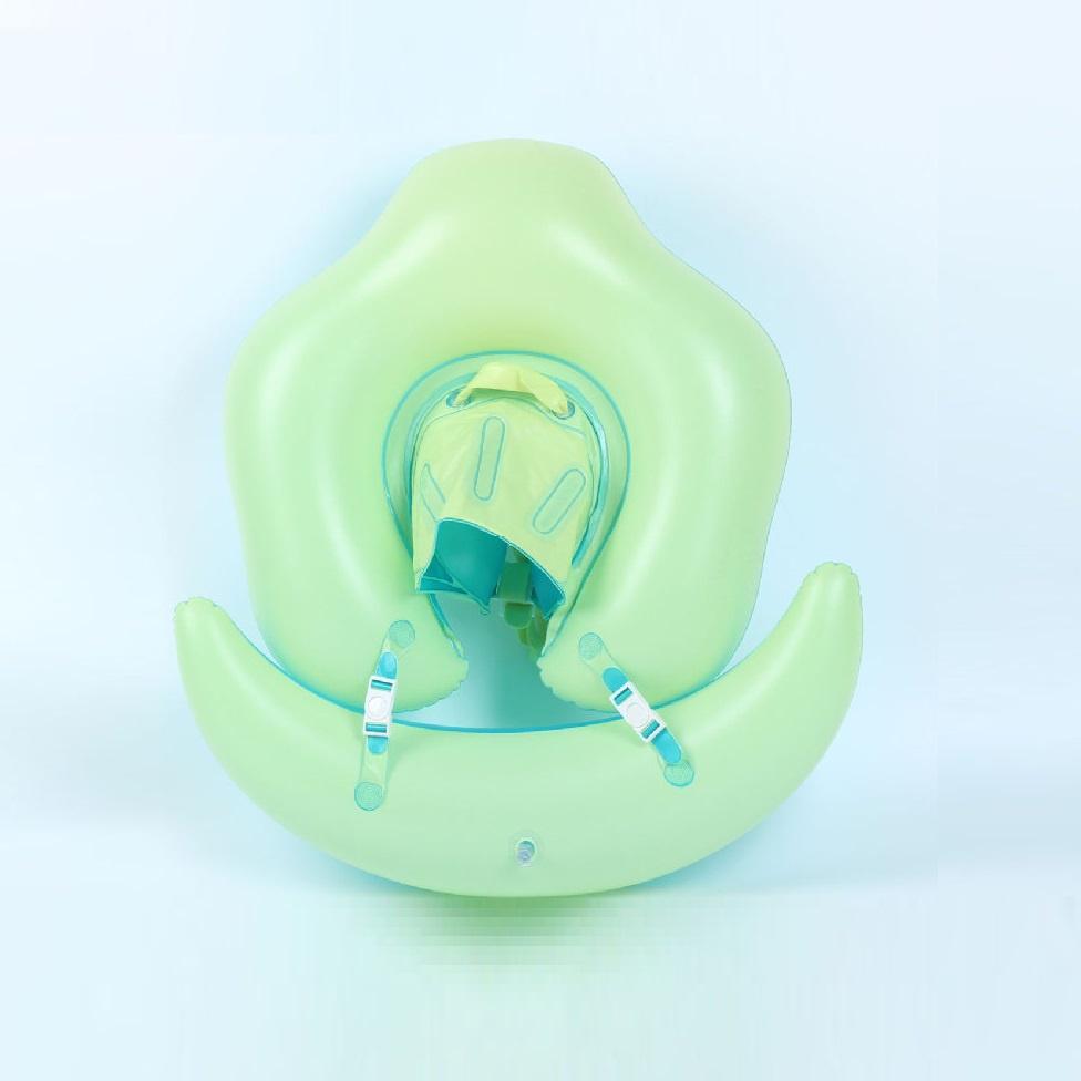 Phao Bơi Cho Bé Chống Lật Từ 0-6 Tuổi Mẫu ABC Xanh Lá - Trơn