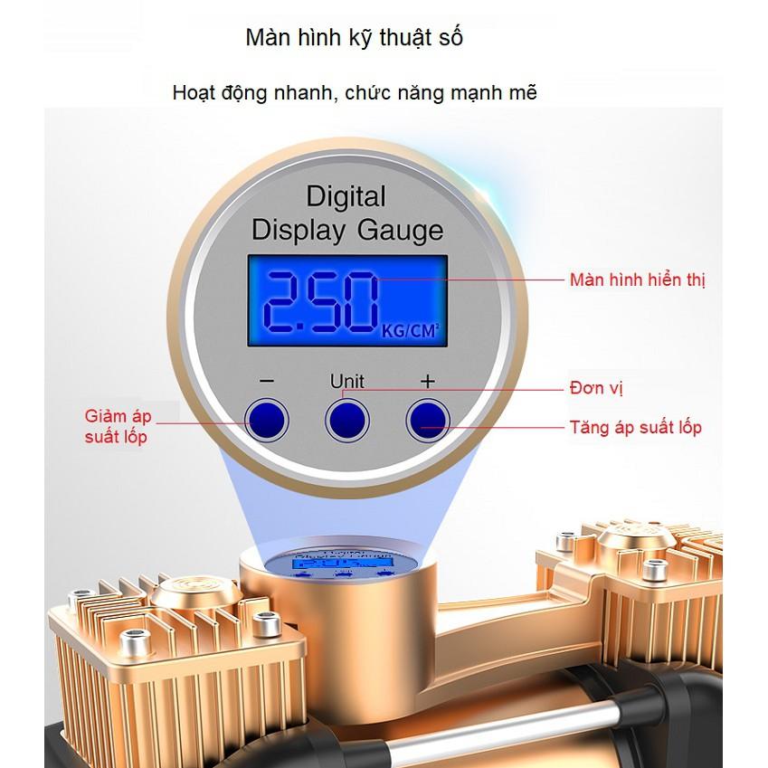 Máy bơm lốp trên ô tô yantu E21 (Kèm hộp dụng cụ) - Bơm ô tô, xe máy, xe đạp, phao, thuyền