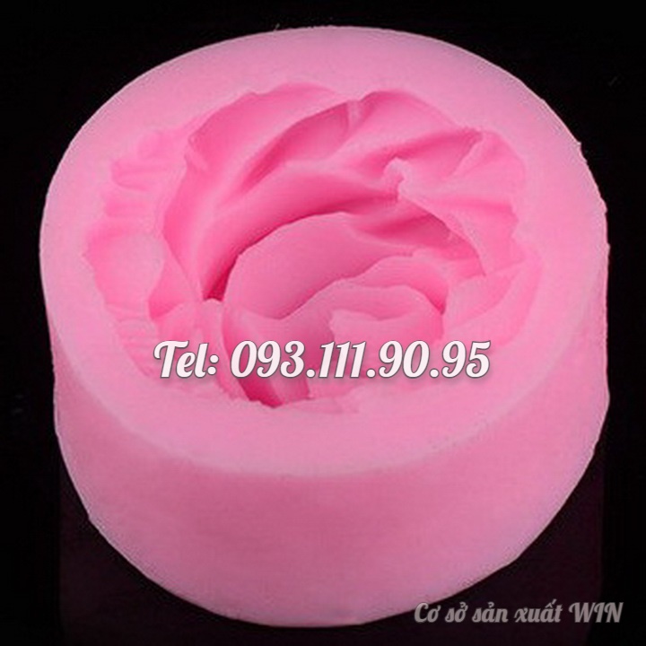 Khuôn silicon làm rau câu hoa hồng xoáy - Mã số 1259