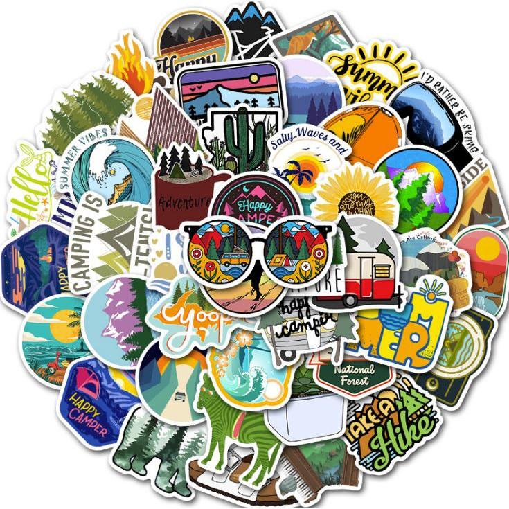 Sticker dán cao cấp MÙA HÈ HOANG DÃ Cực COOL ms#27