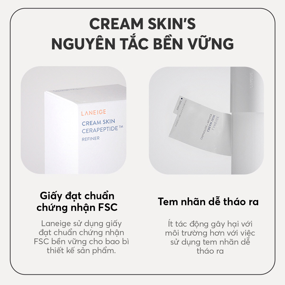 [Made in Korea] [Phiên bản trải nghiệm] Nước Cân Bằng Dưỡng Ẩm Creamskin Cerapeptide Refiner Laneige 50ml