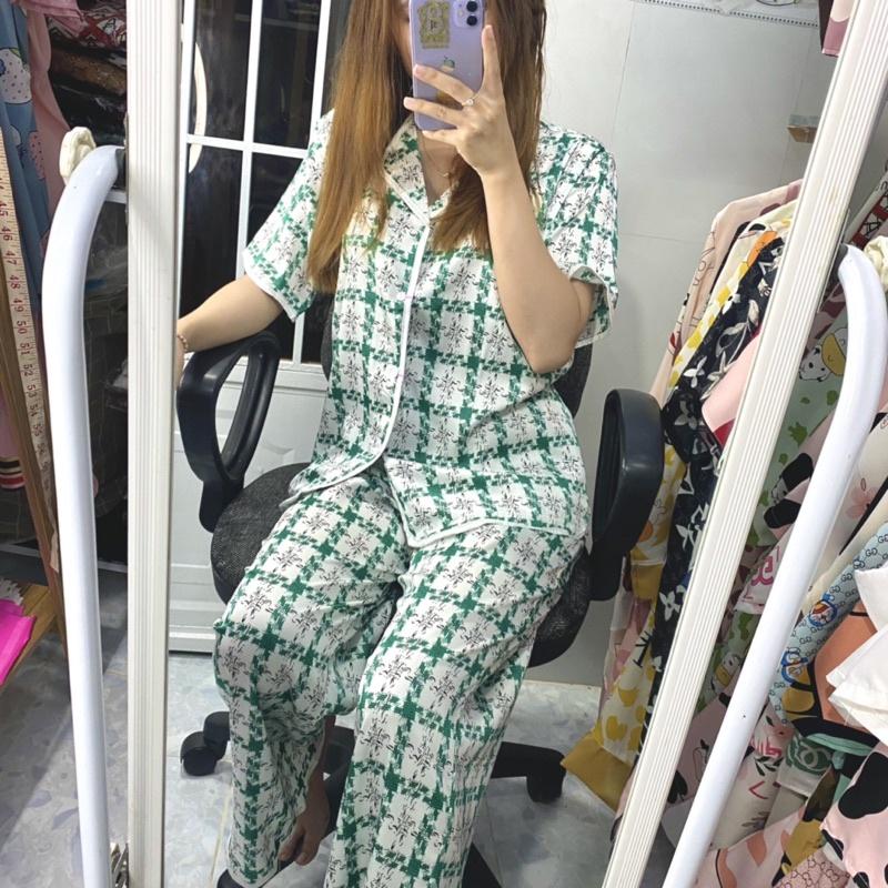 Đồ bộ mặc nhà tiểu thư chất lụa latin sara size dưới 60kg