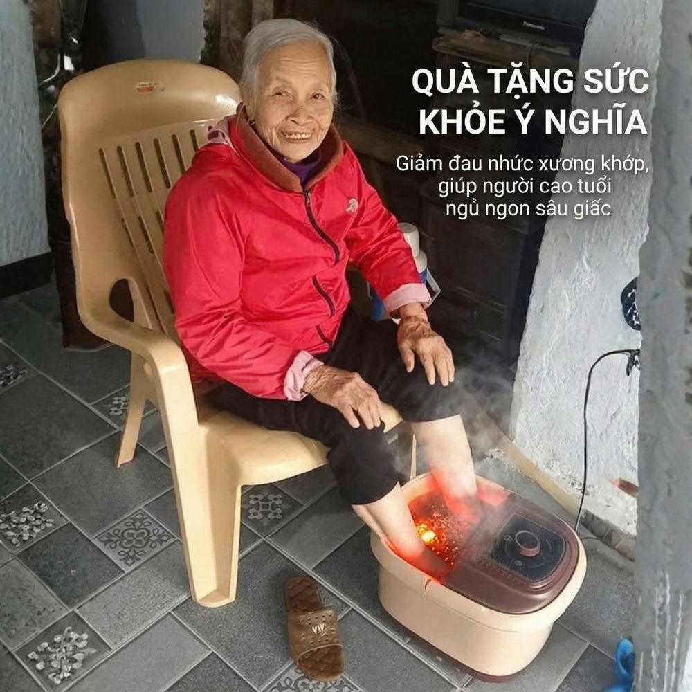 Bồn Ngâm Chân Massage Sục Khí KACHI MK440 - Tự Động Giữ Nước Ấm, Có Khay Thảo Dược - hàng chính hãng