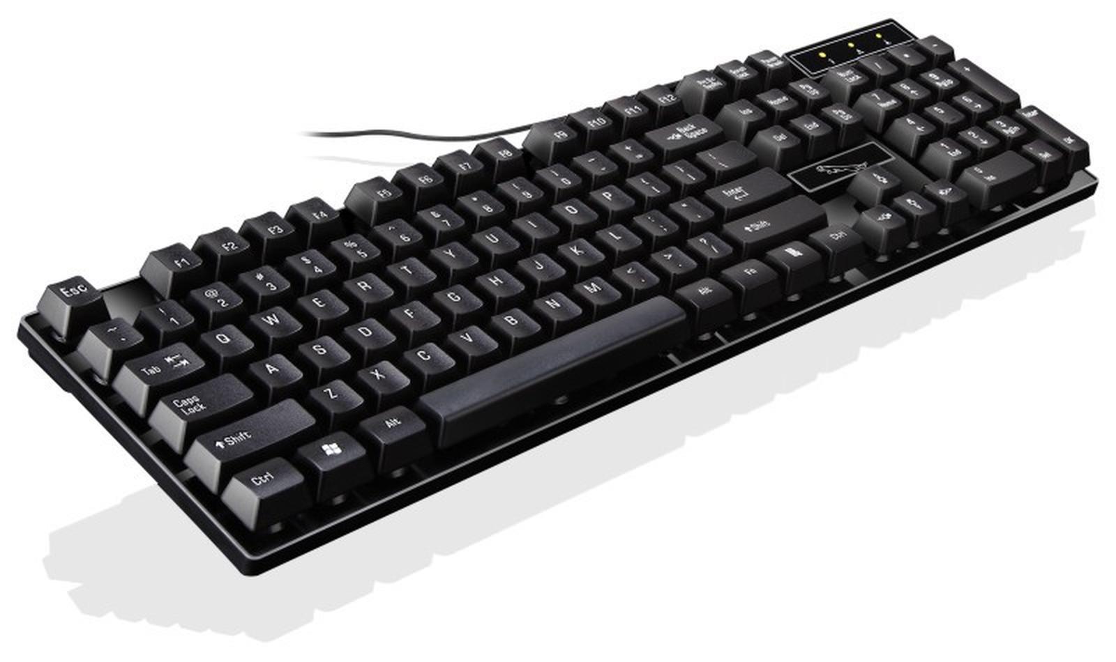 Phong cách mới nhất đuổi theo Leopard Q17 màng silicon đen bàn phím văn phòng nhà hình chữ nhật có dây giao diện usb bàn phím