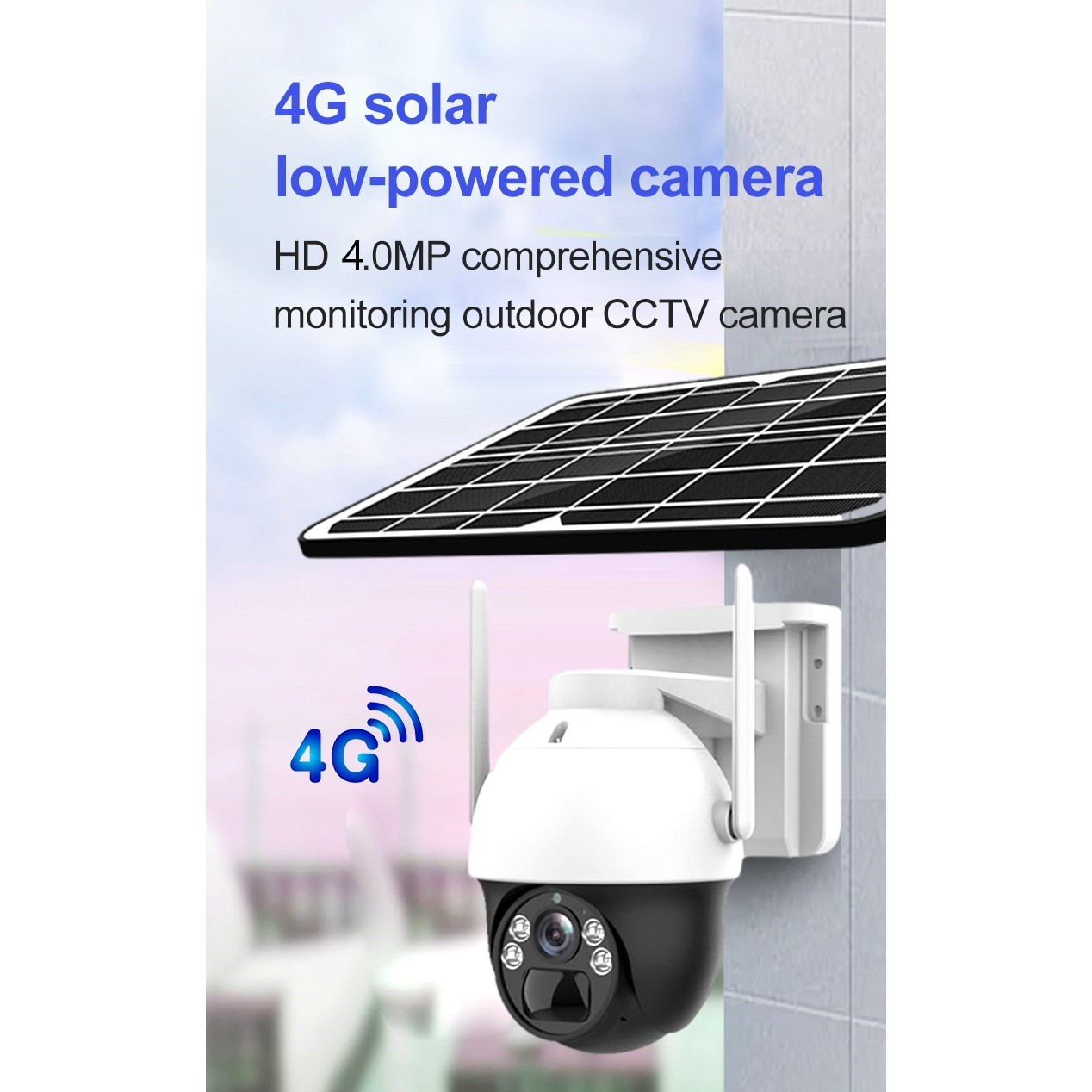 Camera PT Năng Lượng Mặt Trời CG19-46 Không Dây 4.0MPx - Kết nối 4G, Đàm Thoại 2 Chiều - Hàng chính hãng