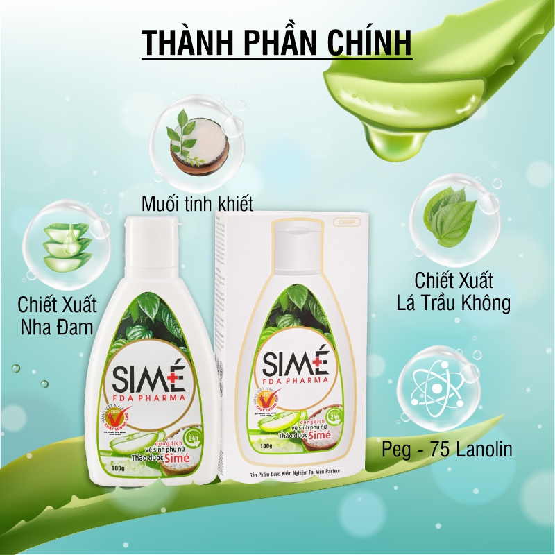 [Simé] – Dung dịch vệ sinh phụ nữ thảo dược thiên nhiên ngừa các bệnh phụ khoa, diệt khuẩn