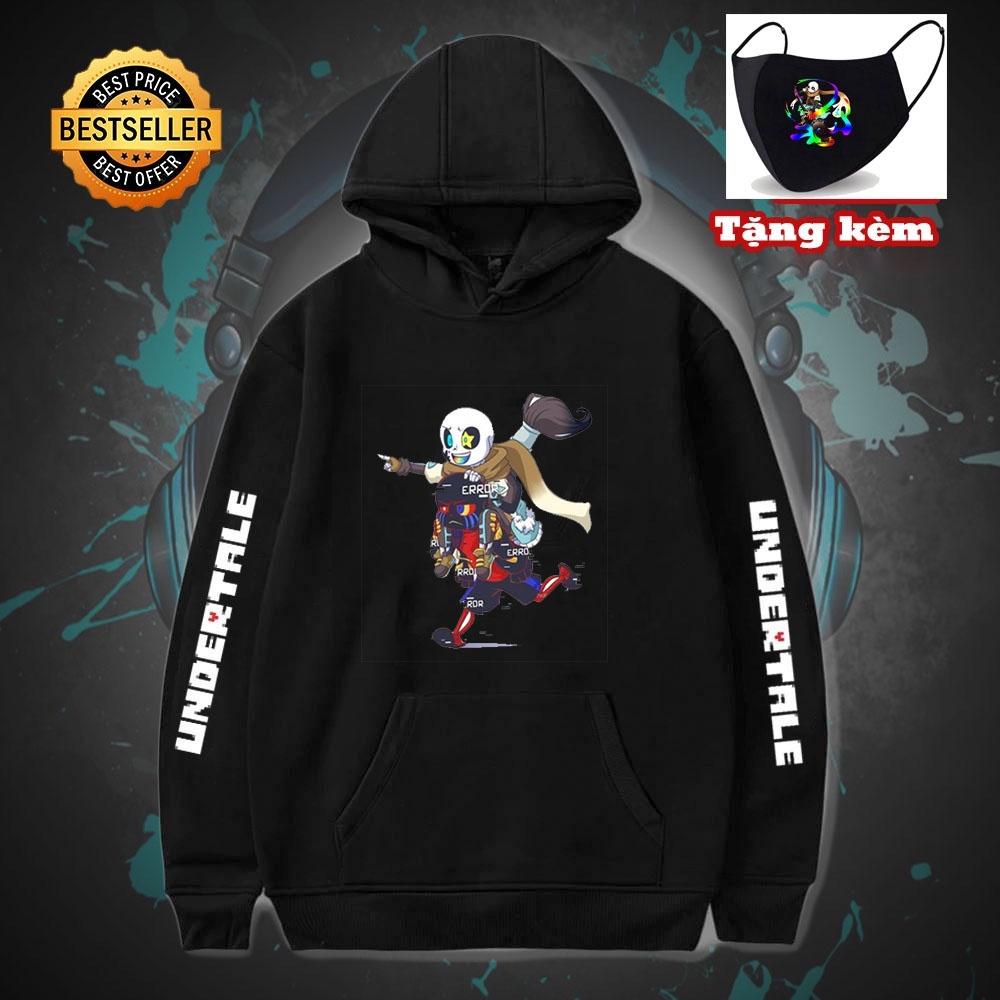 BST 10 Mẫu Áo Hoodie Sans Undertale - áo thun khẩu trang in hình sans sieu chất