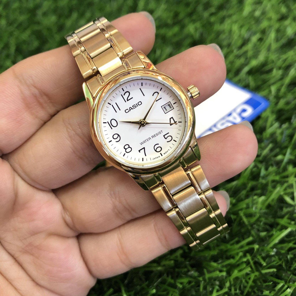 Đồng Hồ Nữ Casio LTP-V002G-7B2UDF Mạ Vàng Mặt Nhỏ