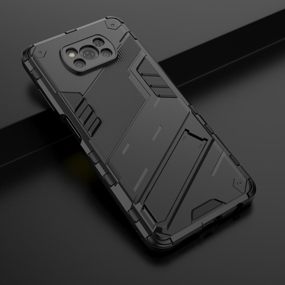 Ốp lưng cho Xiaomi Poco X3 Pro X3 NFC chống sốc Iron Man PUNK cao cấp kèm giá đỡ