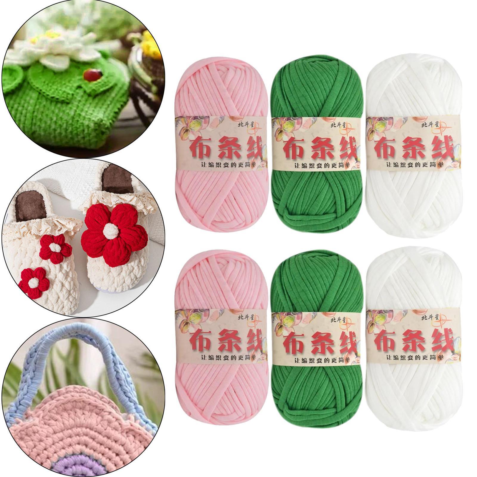 6x Chunky Yarn T Shirt Yarn Knitting Yarn Set for Doormat Tapestry Cat House