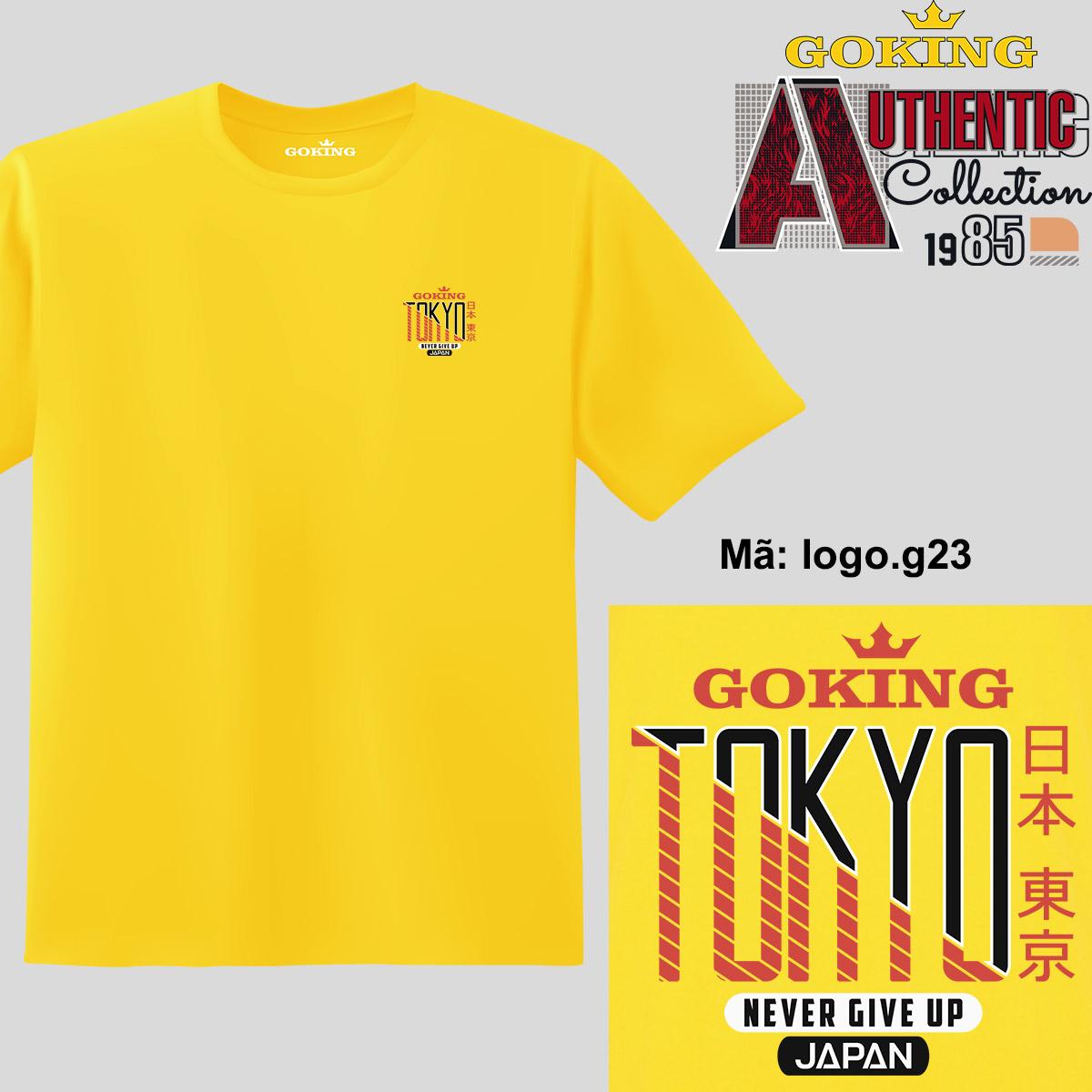 TOKYO, mã logo.g23. Áo thun nam nữ in logo đẹp. Áo phông GOKING hàng hiệu, quà tặng cao cấp cho gia đình, cặp đôi, lớp nhóm, doanh nghiệp