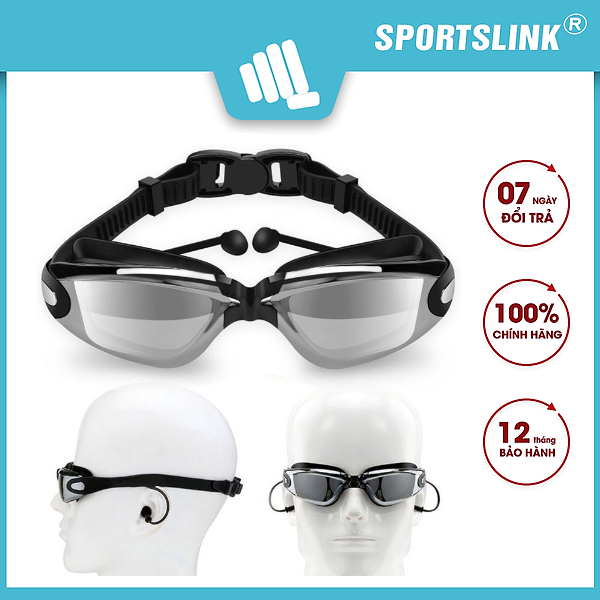 Kính bơi người lớn Sportslink CS A-380 tráng gương, chống tia UV, chống sương mờ