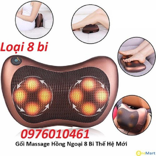 Gối Massage Vai Gáy 8 Bi Hồng Ngoại