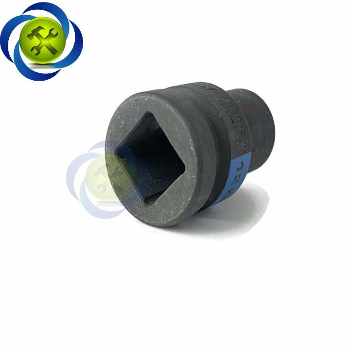 Tuýp 12mm 1/2 Kingtony 453012M loại ngắn 12 cạnh màu đen