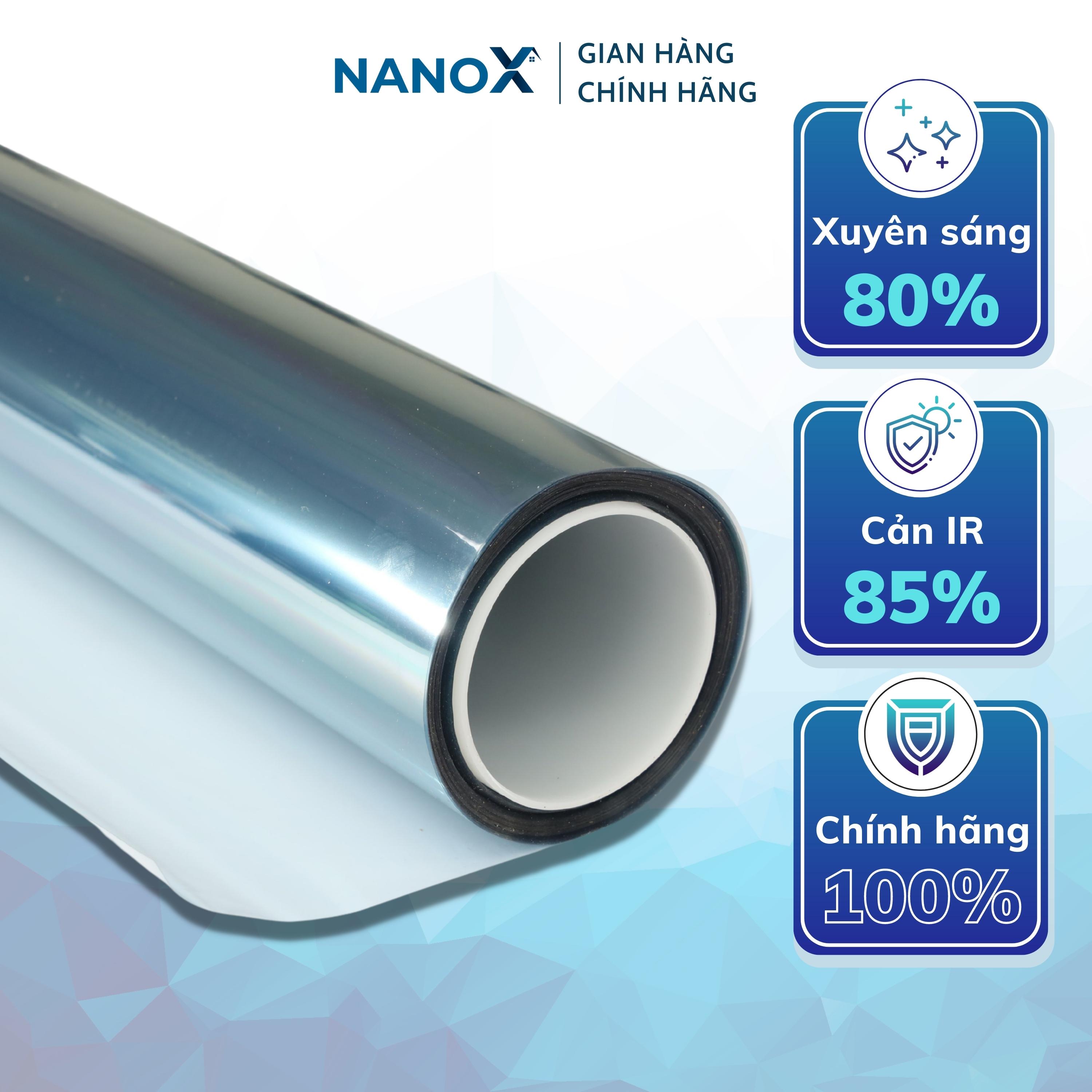 Phim cách nhiệt cửa kính NanoX D80 trong suốt cao cấp cho nhà kính