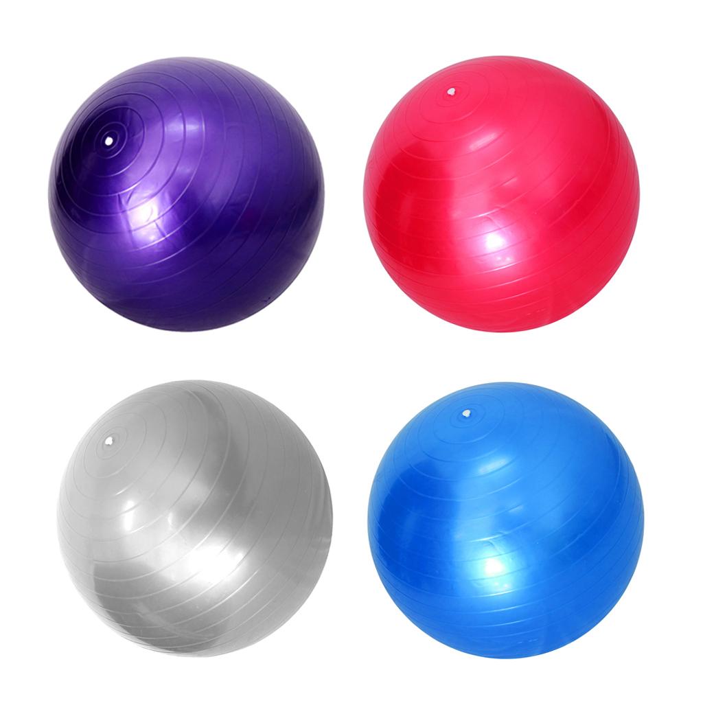 Physio Balance Yoga Fitness Gym ANTI-BURST BALL Exercise 45cm Inflatable, Purple
