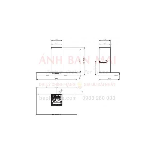 MÁY HÚT MÙI GẮN TƯỜNG HH-WI60B HH-WI60B -Hàng chính hãng (539.81.173)