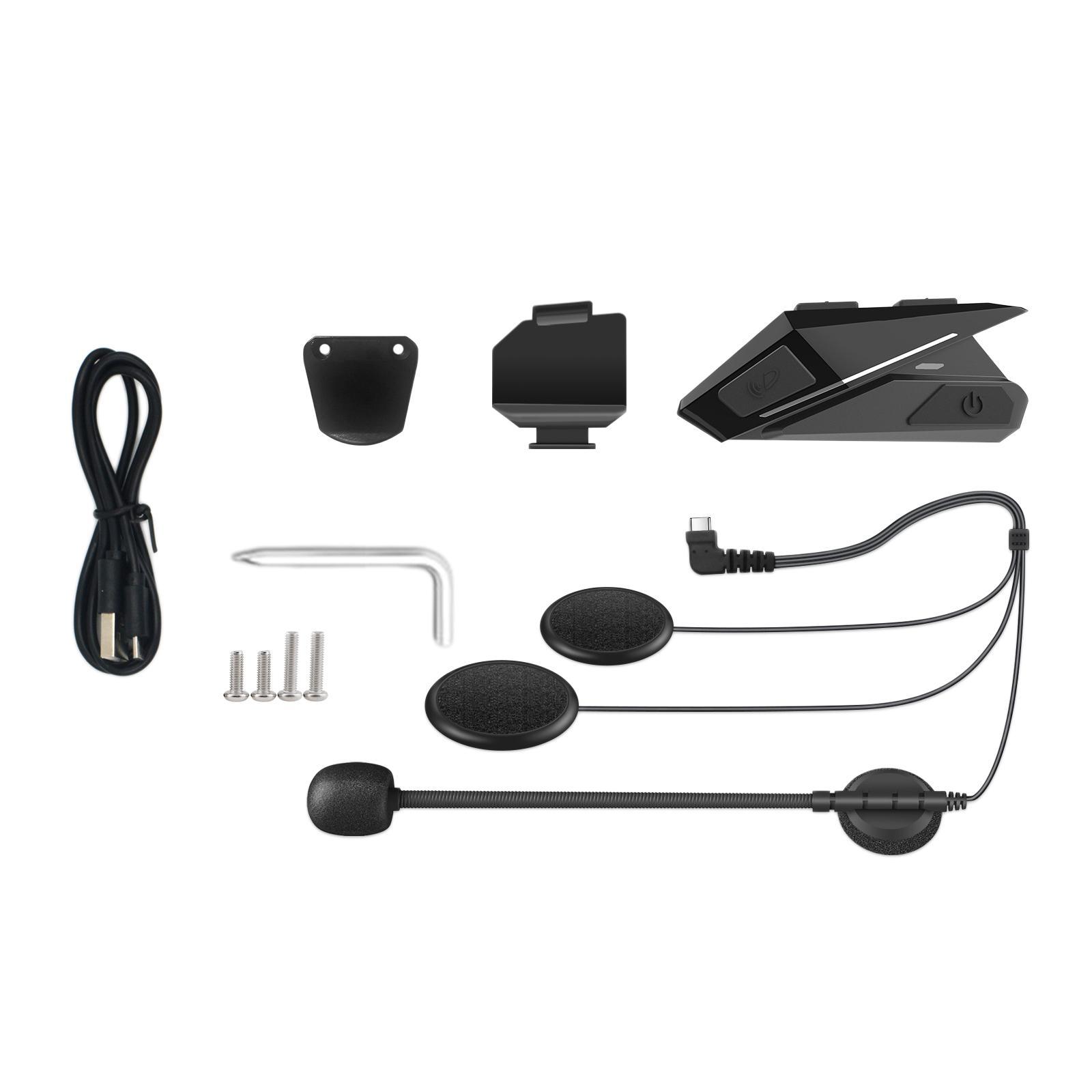 Motorcycle Bluetooth 5.0 Headset Noise Reduction for Outdoor Sports Driving