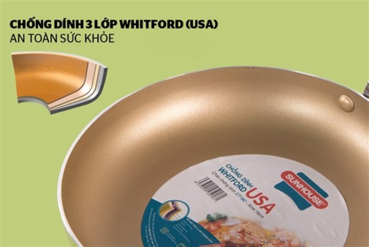 Chảo cặp nhôm trơn cạn phi 18 + 24 xanh