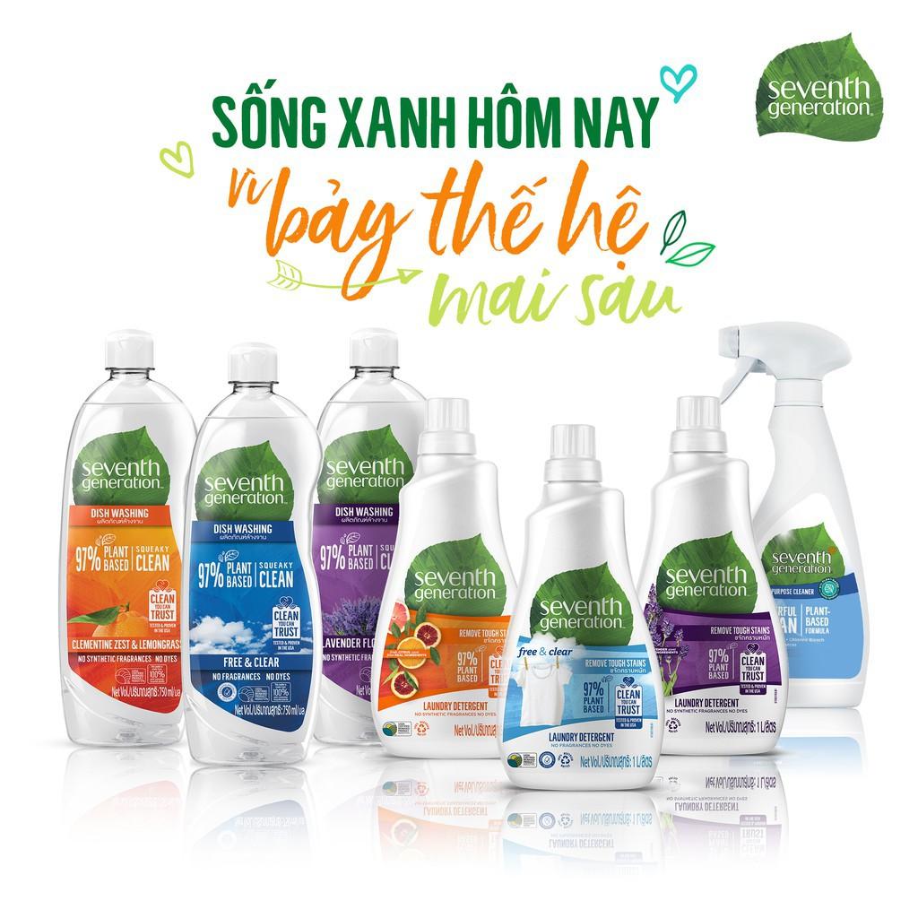 Nước Rửa Chén Thực Vật Seventh Generation - 750mL - Free &amp; Clear