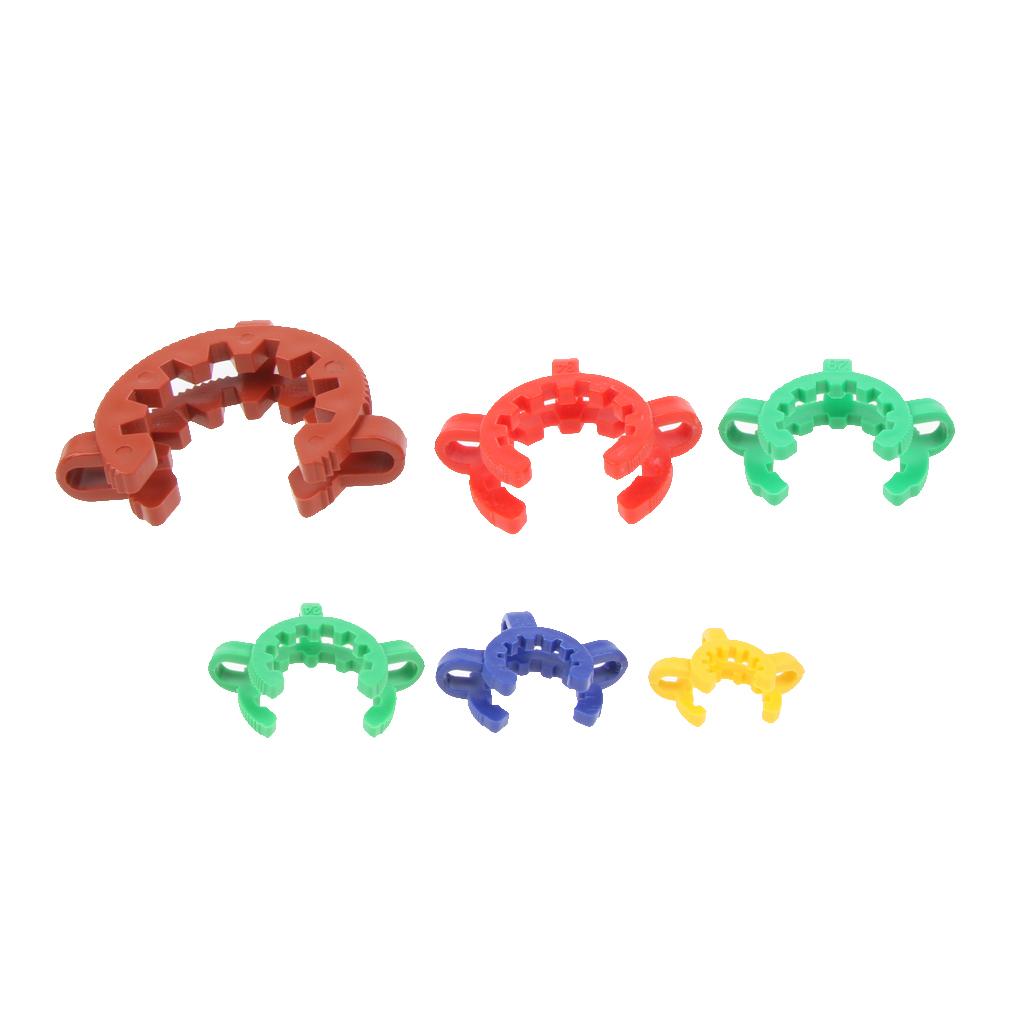 5pcs Polyacetal Keck Clamps Standard Taper Clips For Glass Ground 14-40 Mm