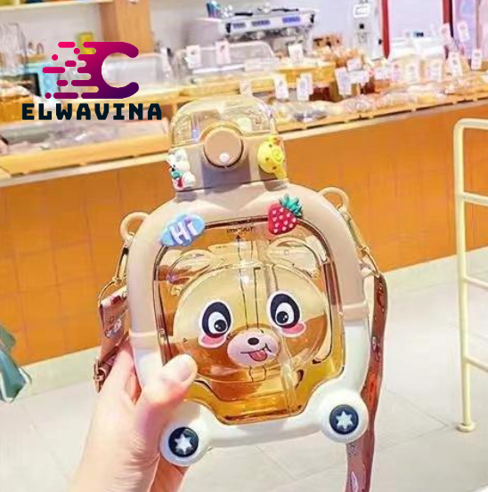 Bình Đựng Nước Hình Gấu 1000ml Cute Bear Cup Cho Bé Siêu Xinh