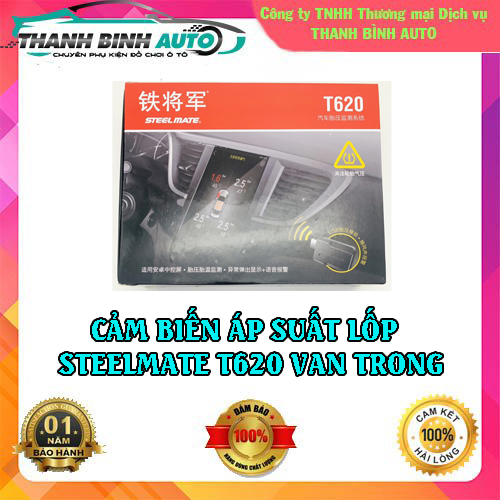 Cảm Biến Áp Suất Lốp Ô tô Steelmate T620 Van Gắn Trong Tích Hợp Màn DVD Android TPMS Xe Hơi Chính Hãng - BH 12 tháng