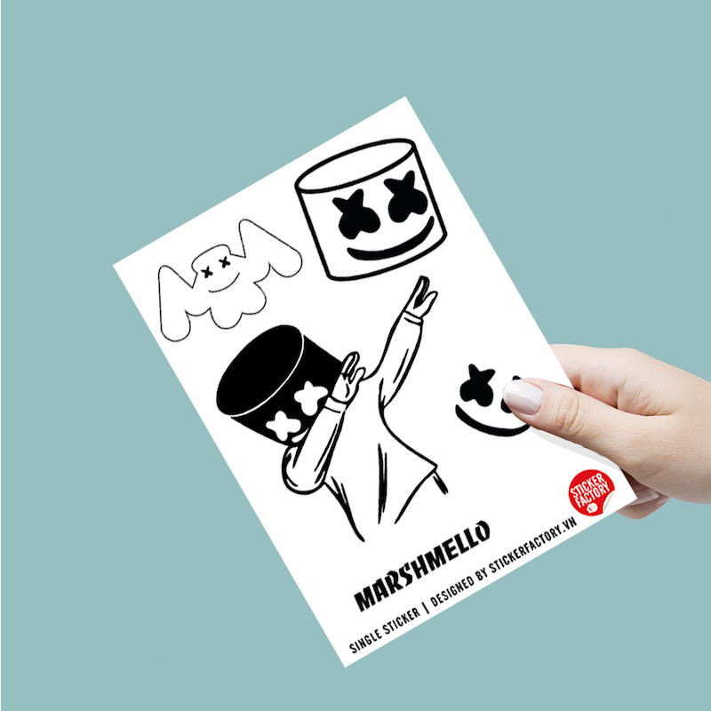 Marshmello - Single Sticker hình dán lẻ