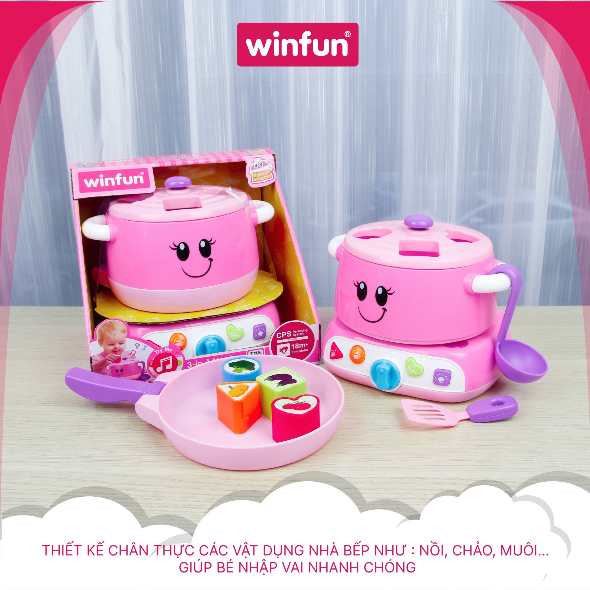 Đồ chơi nấu ăn Winfun 3-in-1 có đèn nhạc 0762