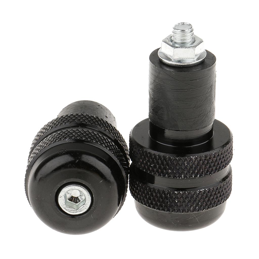 Black Universal Motorcycle Double Bar End for Handlebar 7/8" 22mm