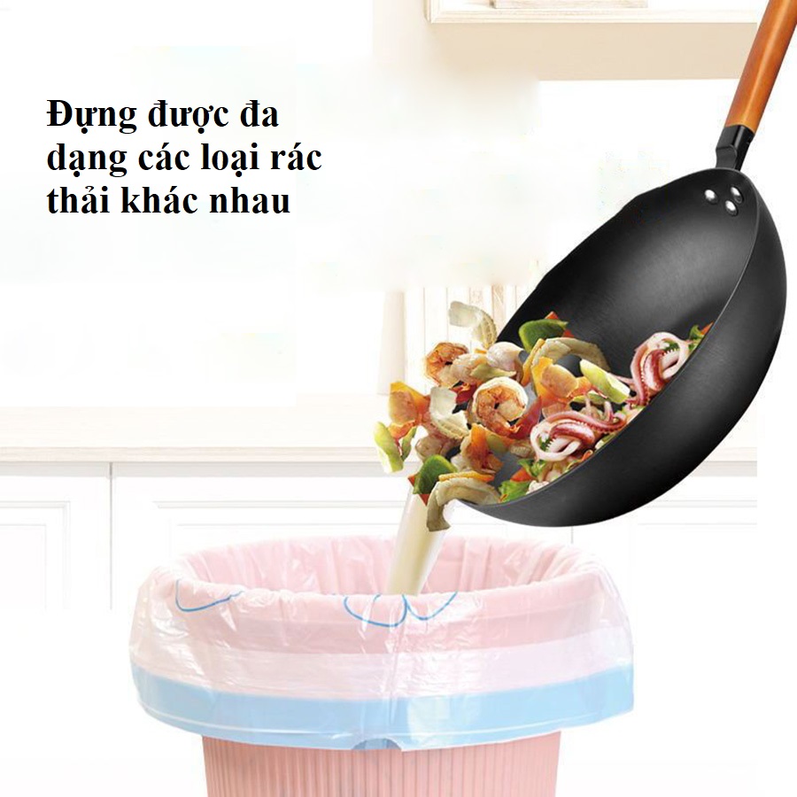 Túi Đựng Rác Dây Rút Tự Phân Huỷ Freeship Túi Đựng Rác Cuộn 100 Túi Siêu Dai Kích Thước 40x50cm - Túi Đựng Rác Sinh Học