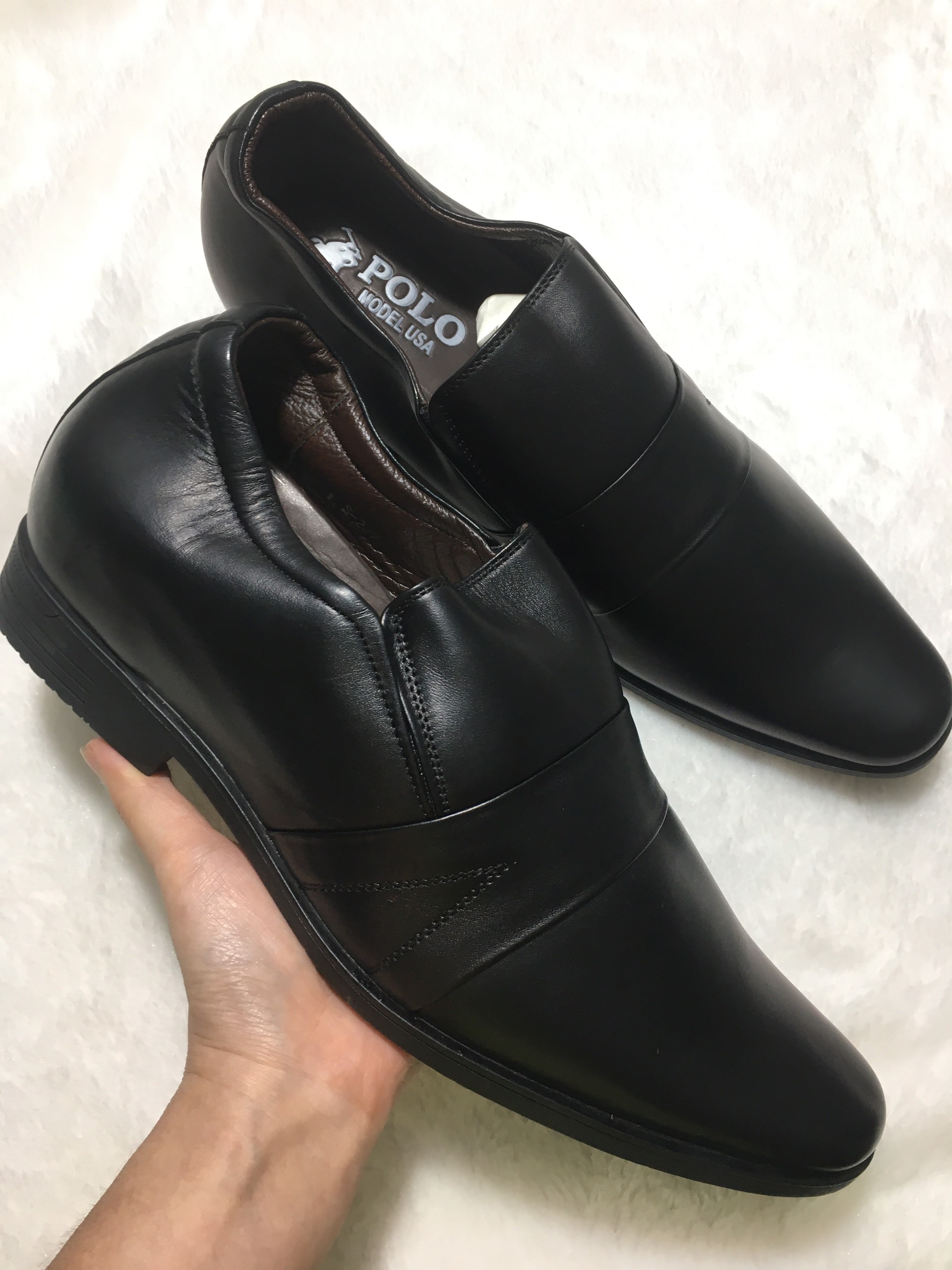 Giày da tăng chiều cao nam 6cm lẻ size lớn 42-SALE-Mã Po