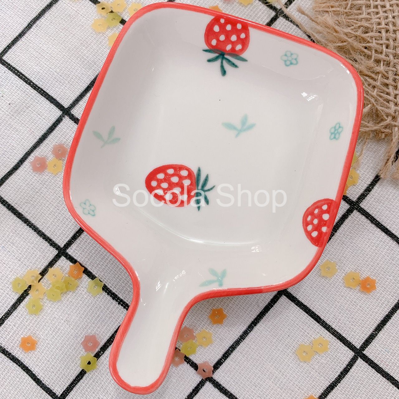 Bát Đĩa Ăn Ngộ Nghĩnh Đáng Yêu Chảo Sứ Nhỏ Vuông 80ml