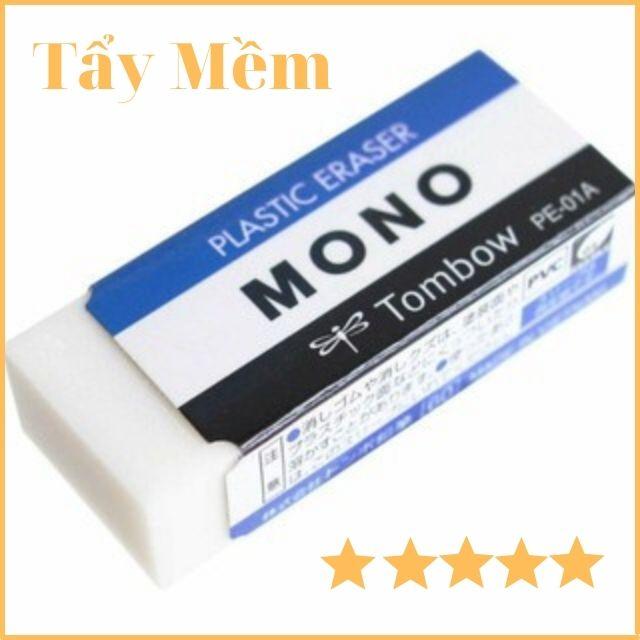 Gôm Tẩy Bút Chì Mono PE-01A Hãng Tombow Nhật Bản ,Tẩy Mềm ,Chất Lượng Cao