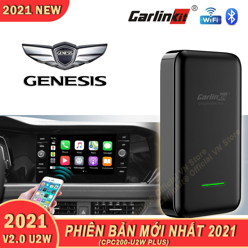 Carlinkit 2.0 U2W Plus 2021 - Apple Carplay không dây cho xe Genesis màn hình nguyên bản