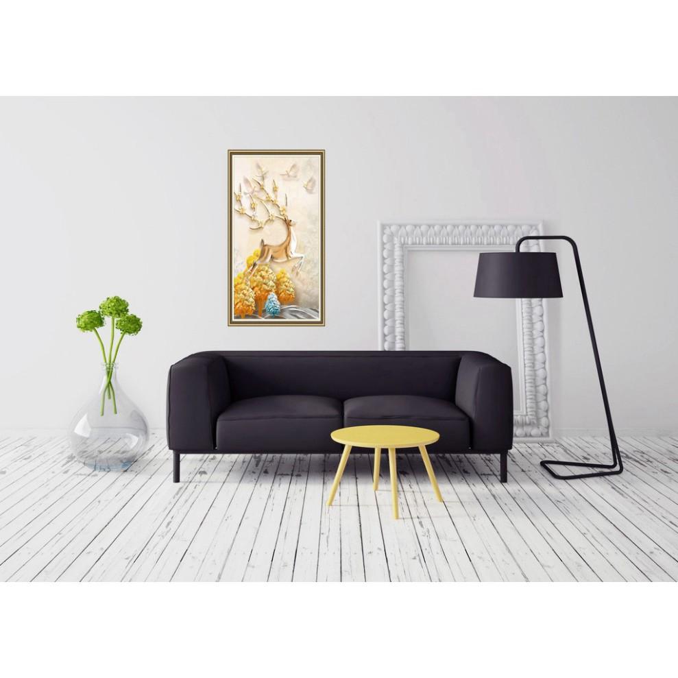 Tranh dán tường Khổ dọc Hươu may mắn LV-0125K phủ bóng