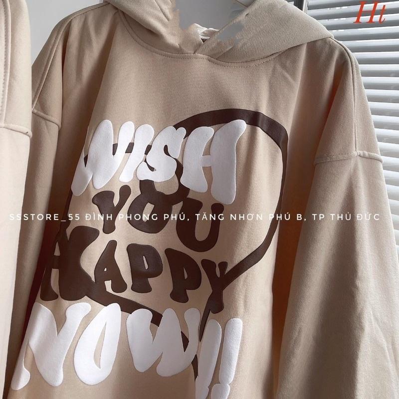Áo hoodie WISH YOU HAPPY