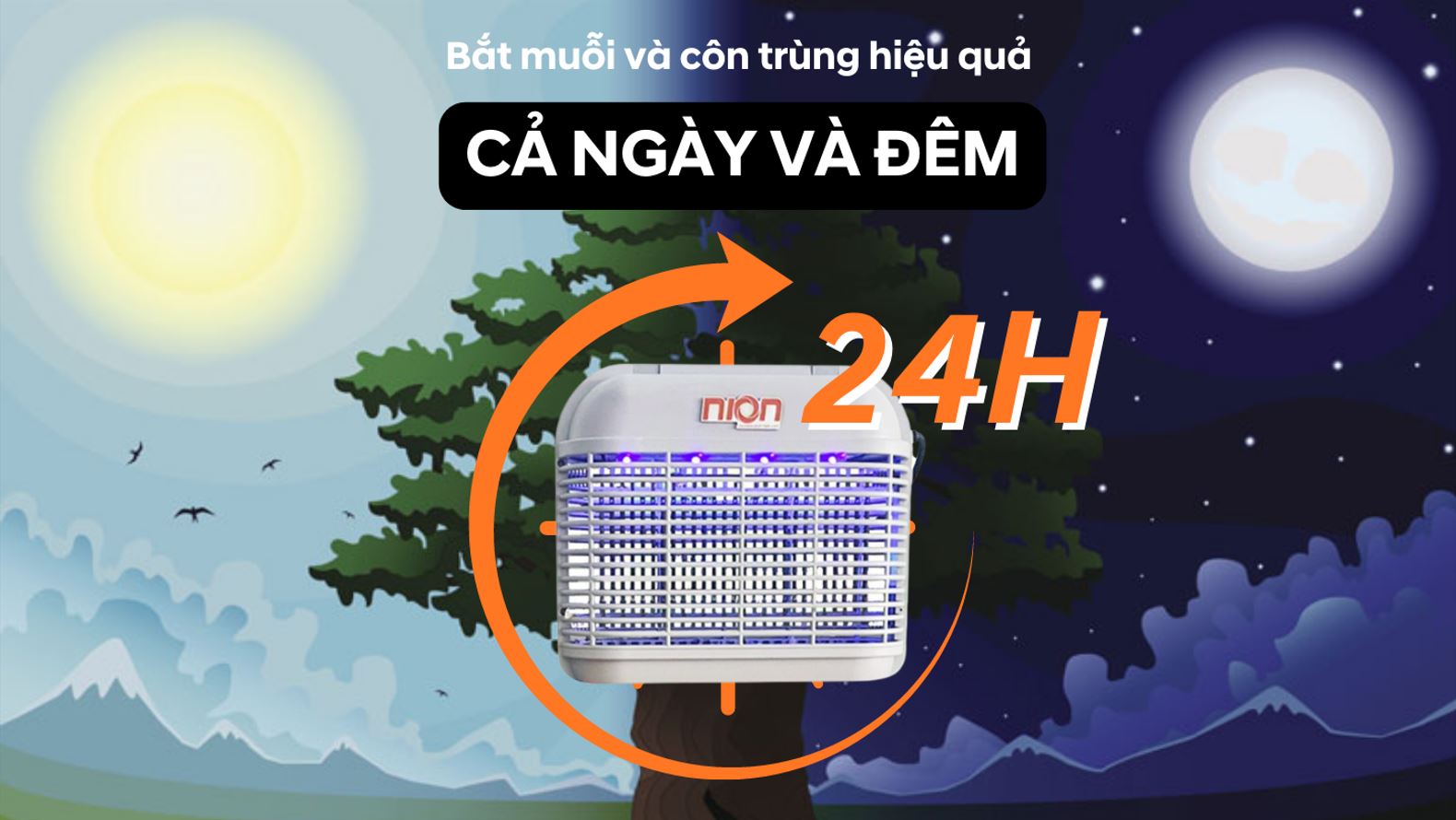 Đèn bắt muỗi NION CN100 Pro - Hàng chính hãng