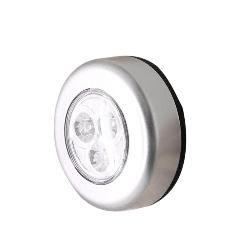 3PC LED Wireless Stick on Push Light Battery Powered Touch Light For Cabinet