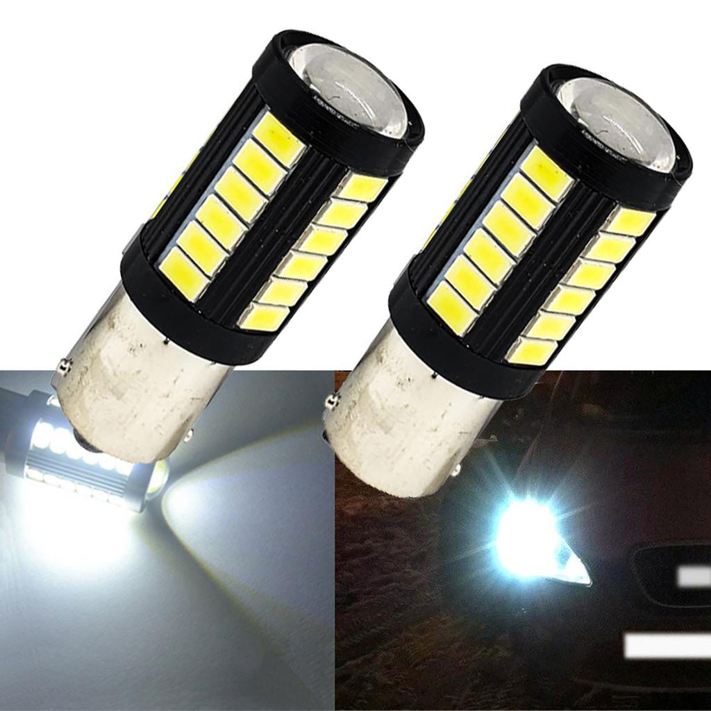 Bóng đèn led hậu 1157 Chipset 33 Bóng led có thấu kính hội tụ thế hệ mới cao cấp siêu sáng - 1 Bóng / Vàng