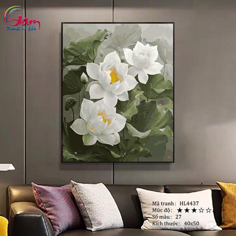 Tranh sơn dầu số hoá tự tô màu Gam HL4437 40x50cm căng sẵn khung