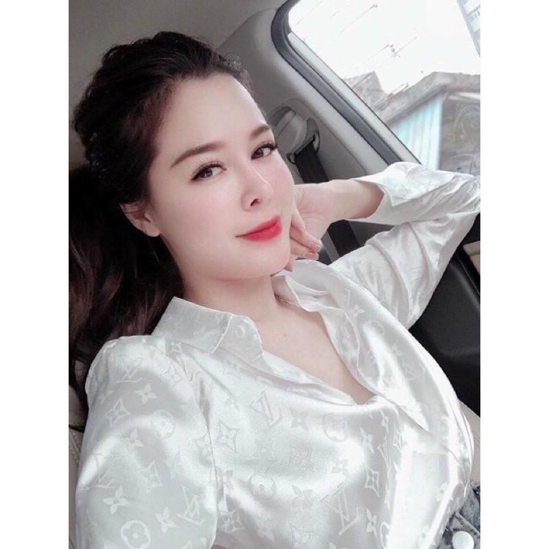Áo sơ mi gấm tay dài